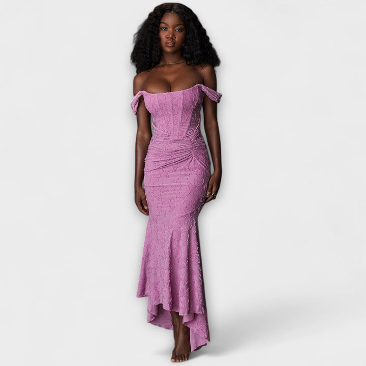 Renske - Vestido Longo com Corpete Elegante e Refinado