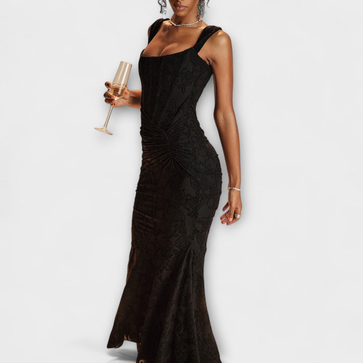 Renske - Vestido Longo com Corpete Elegante e Refinado