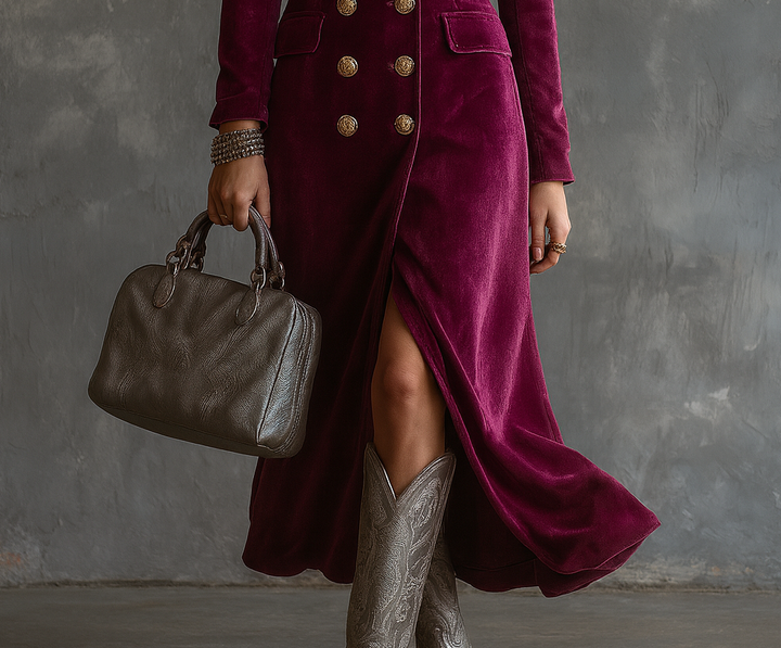 Victoria | Vestido blazer de terciopelo