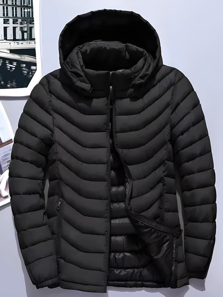 Thaddeus | Dependable Quilted Puffer Jacket with Removable Hood and Zippered Pockets