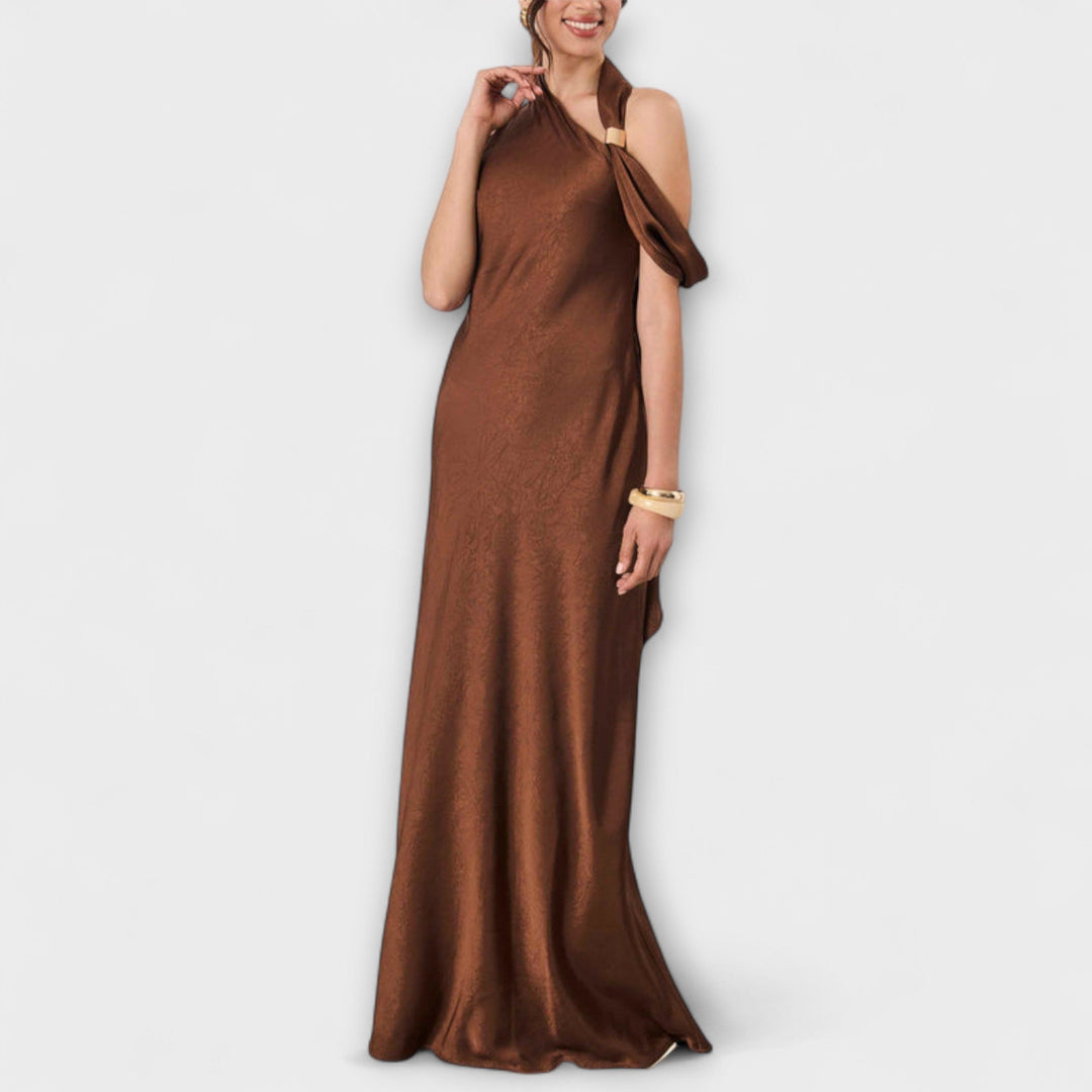 Azura - Vestido Maxi Chic em Cetim