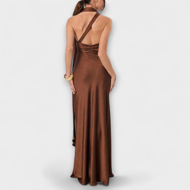 Azura - Vestido Maxi Chic em Cetim