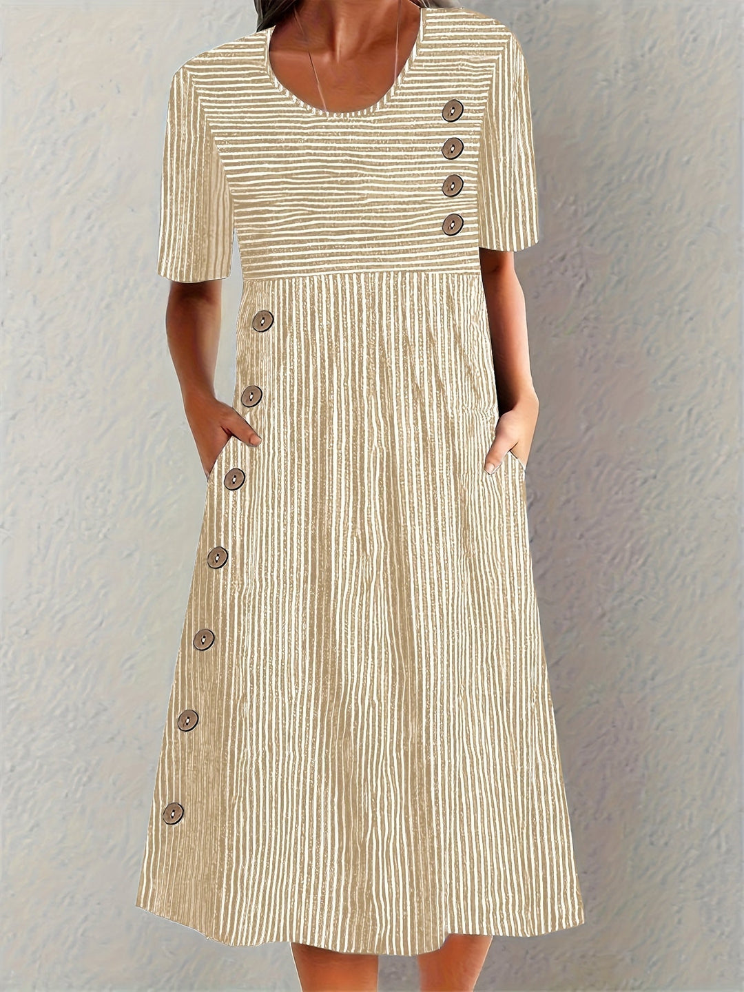 Sofia™ | Vestido Listrado de Verão