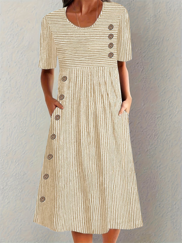 Sofia™ | Vestido Listrado de Verão