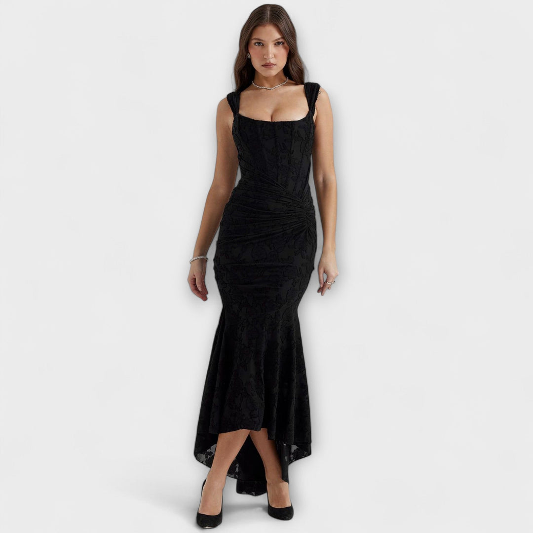 Renske - Vestido Longo com Corpete Elegante e Refinado