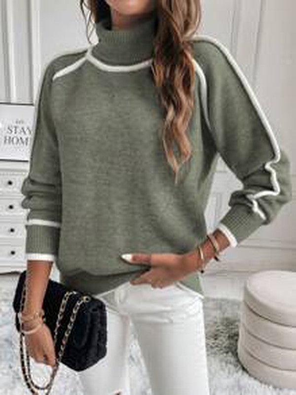 Women's Sweater Soft Lined Warm Fit Elegant Silhouette Casual Everyday
