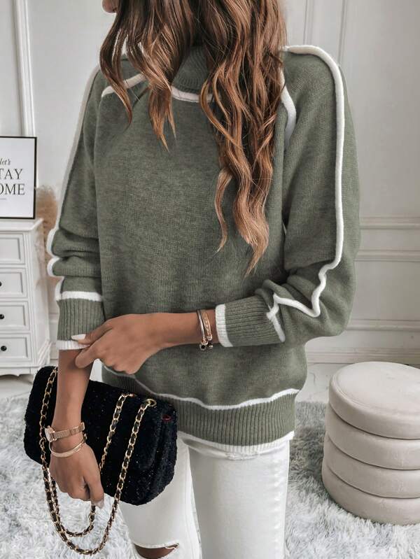 Women's Sweater Soft Lined Warm Fit Elegant Silhouette Casual Everyday