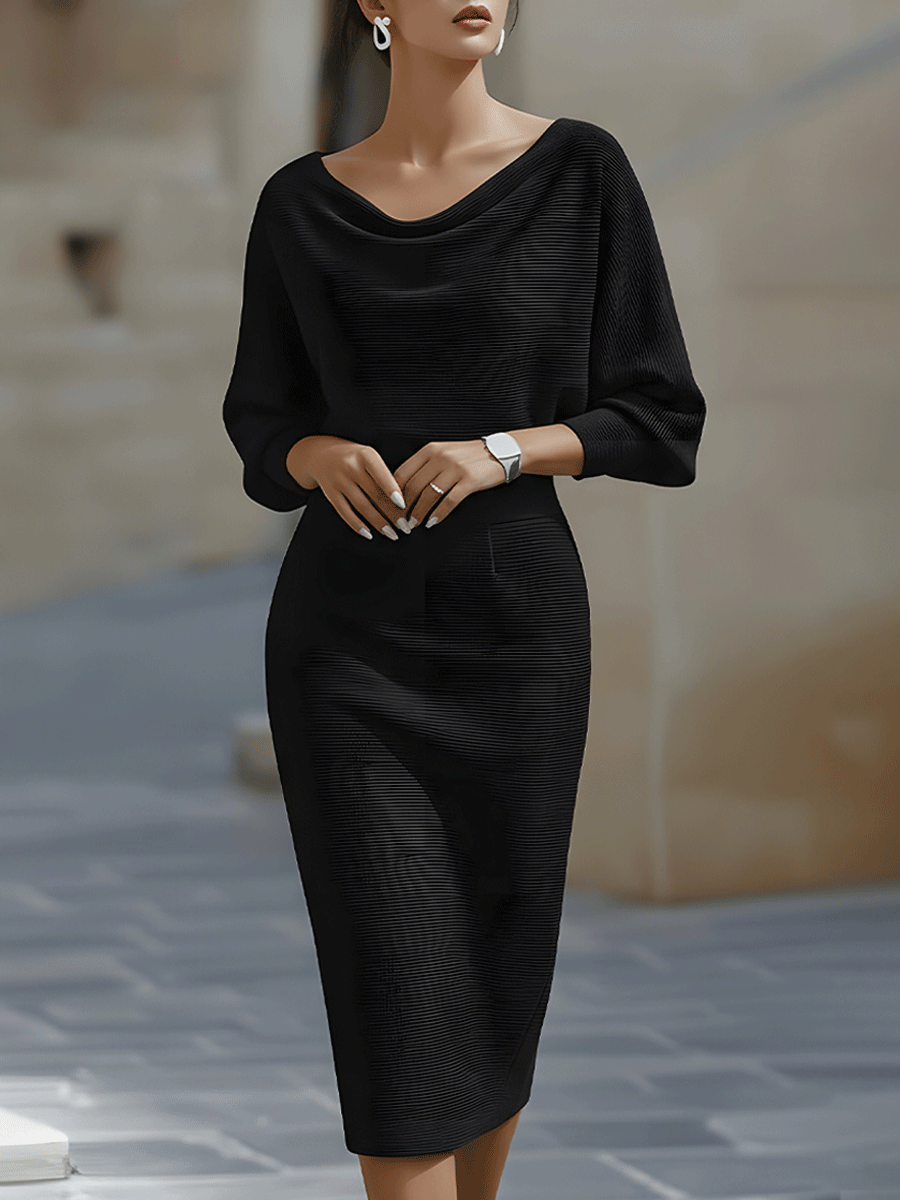 Brielle | Elegantní midi šaty s řasením