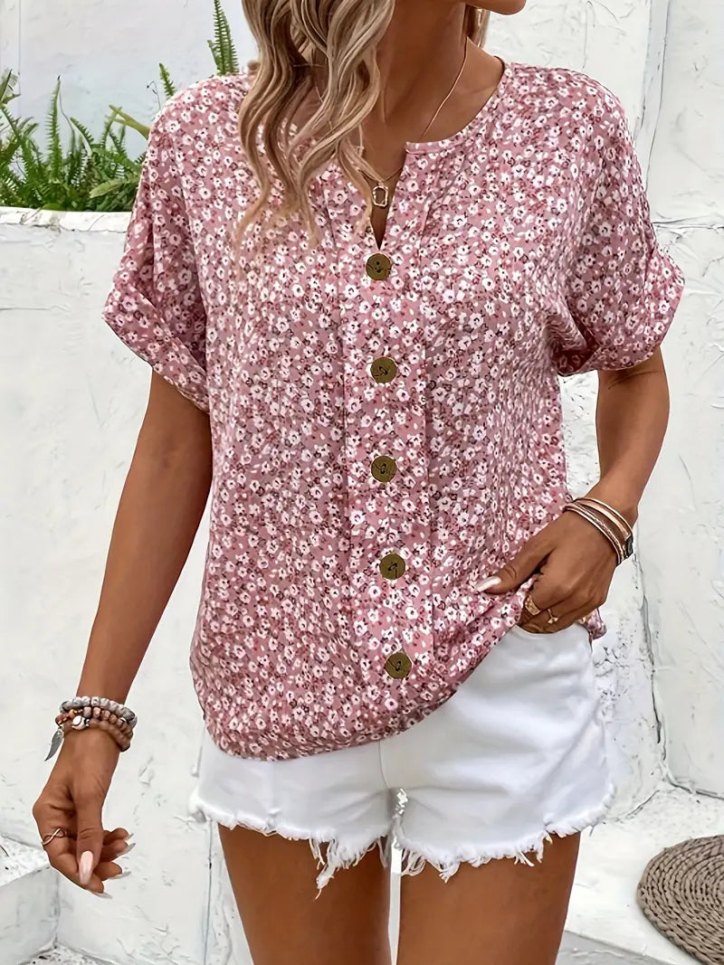 Verna™ | Blouse élégante à imprimé floral