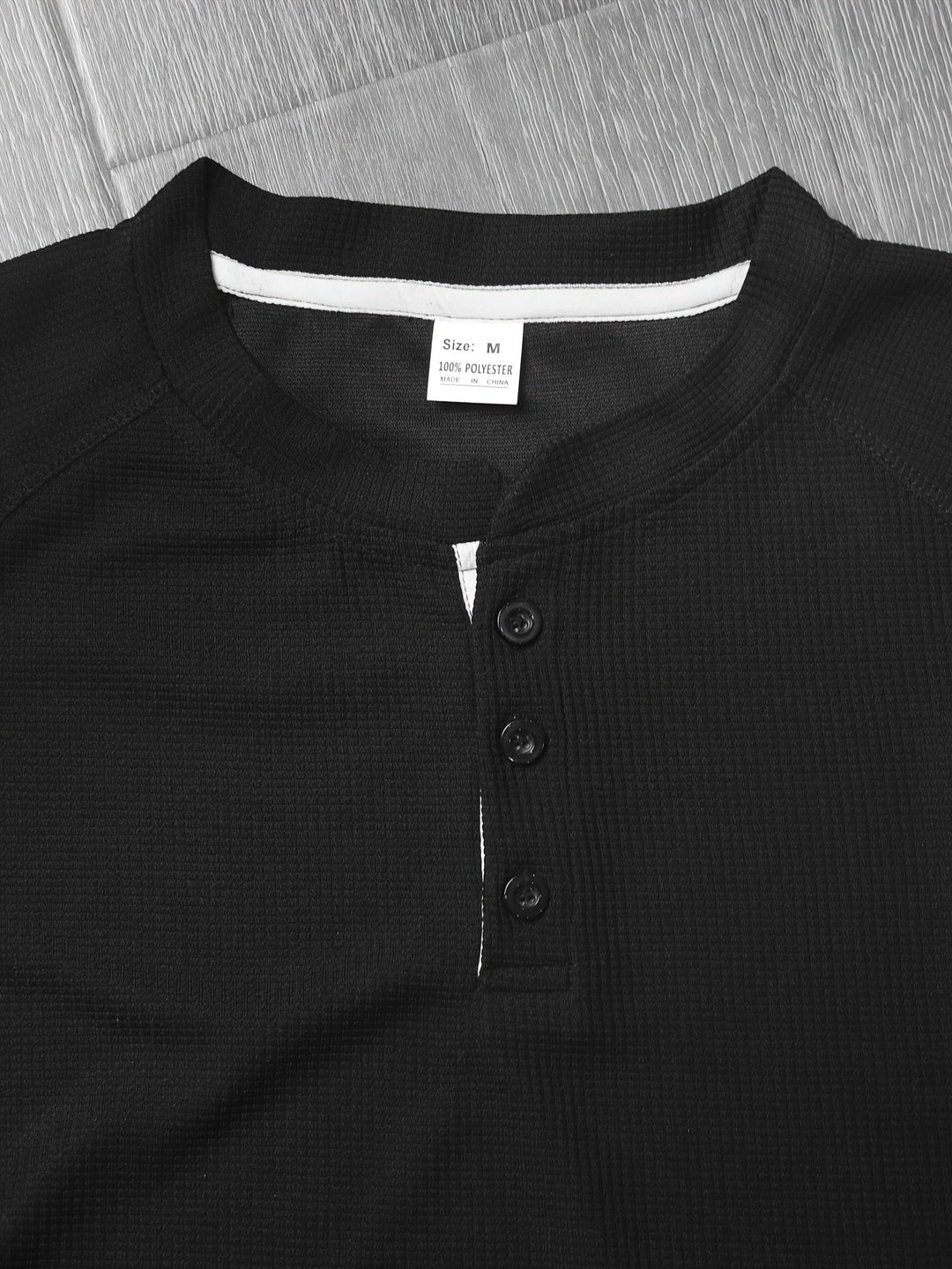 Callum | Polished Long Sleeve Henley Shirt with Button Placket and Tailored Fit