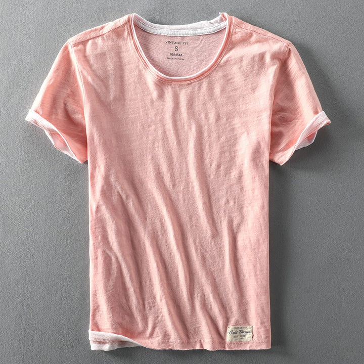 Camiseta Elias de Duas Camadas com Gola Redonda