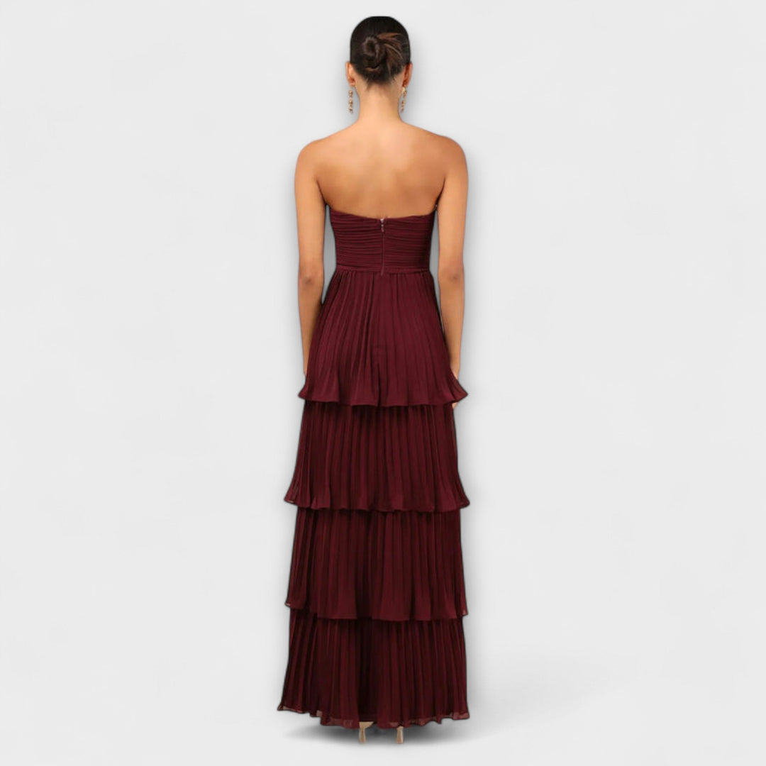 Lorena - Strapless Layered Maxi Dress