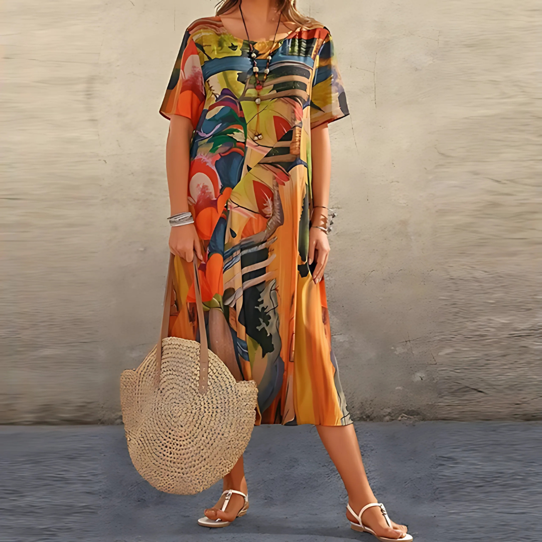 Filomena | Stylish Abstract Print Dress