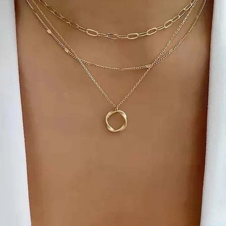 Retro Gold Lagenkette