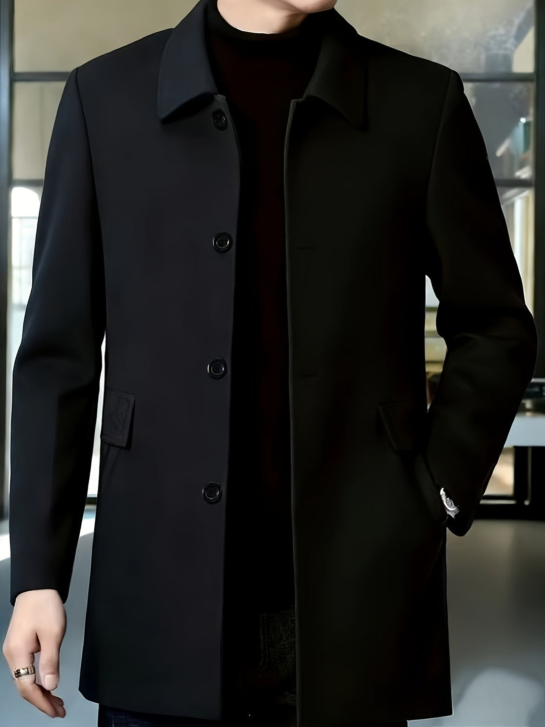 Bennett | Refined Single-Breasted Overcoat with Classic Collar