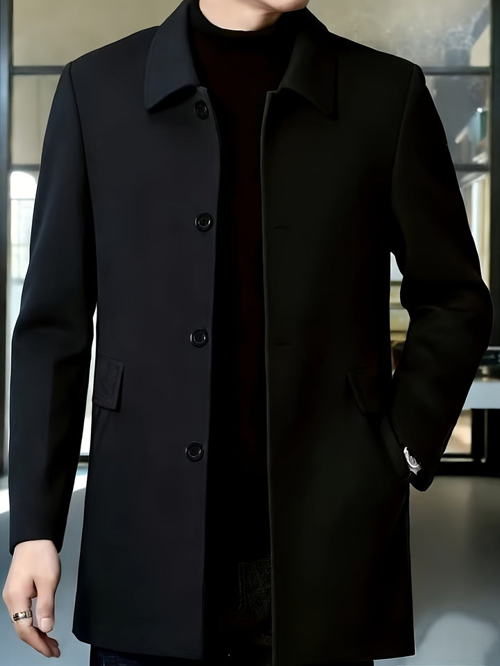 Bennett | Refined Single-Breasted Overcoat with Classic Collar