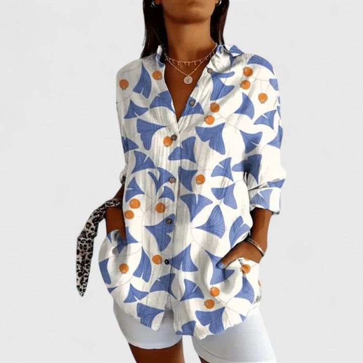 Katarine | Elegant Blomstret Bluse