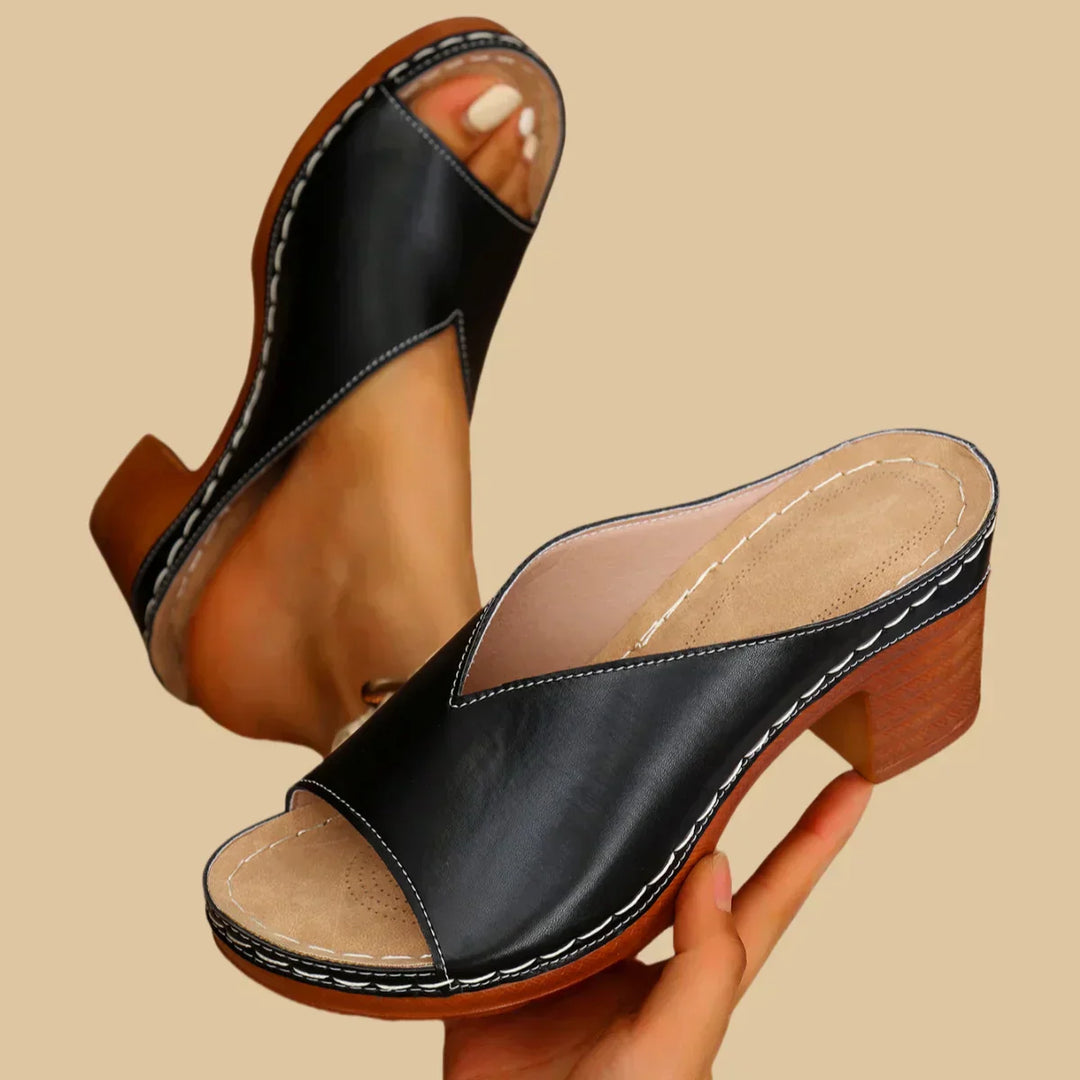 Sorina | Orthopedic Thick Heel Sandal