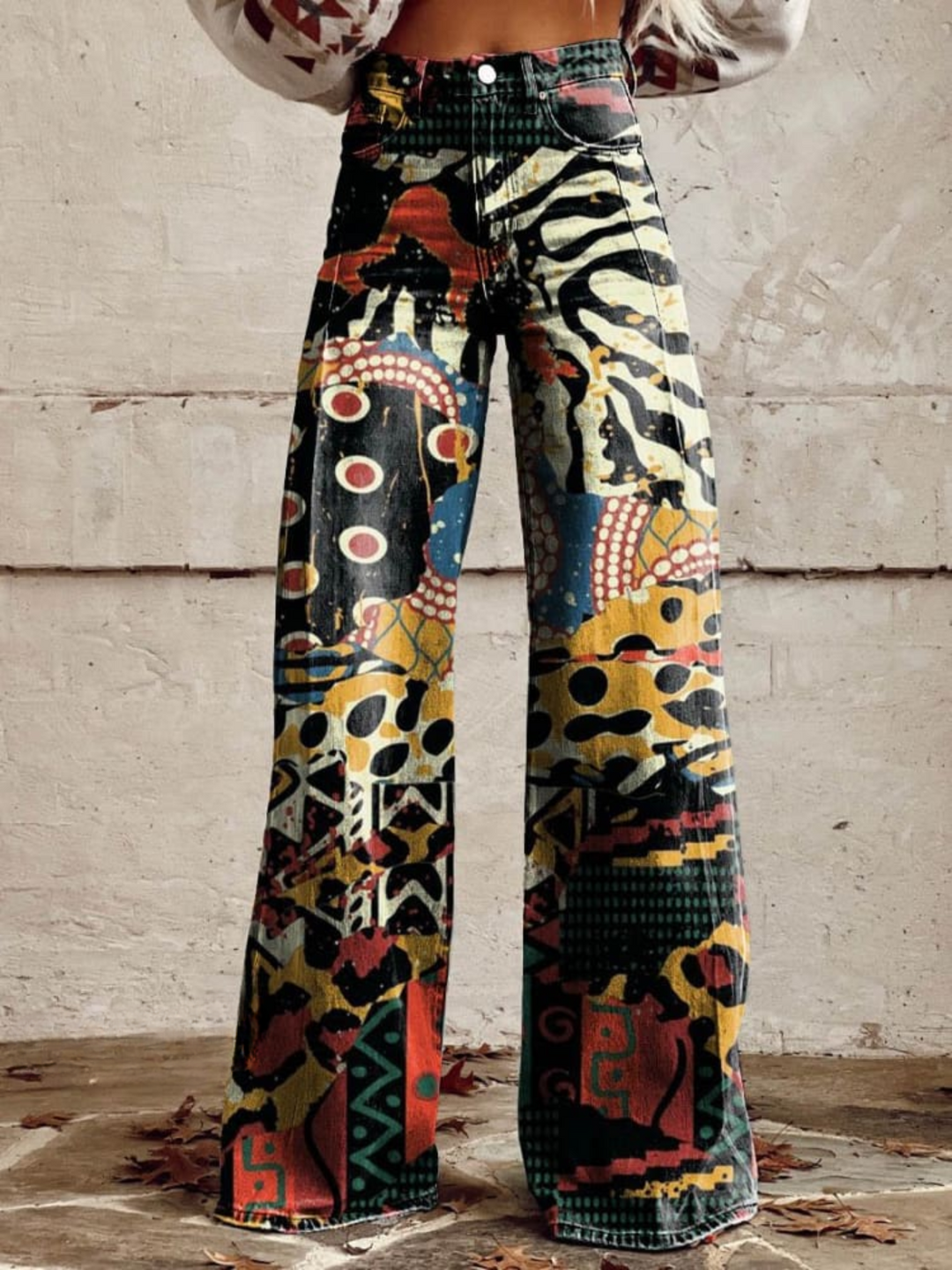 Mia™ - Pantaloni Moderni a Gamba Larga Colorati