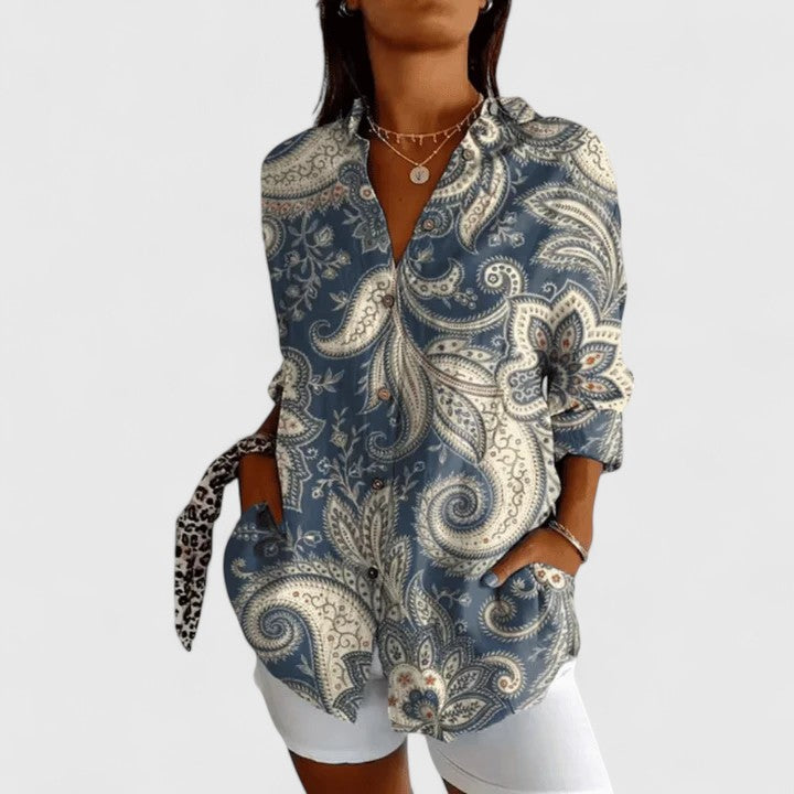 Katarine | Elegant Blomstret Bluse