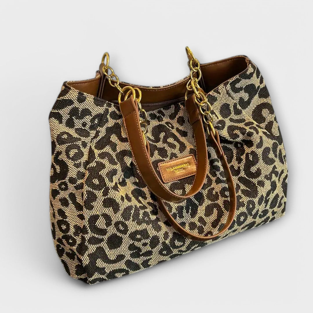 Olivia | Borsa a tracolla in tela leopardata