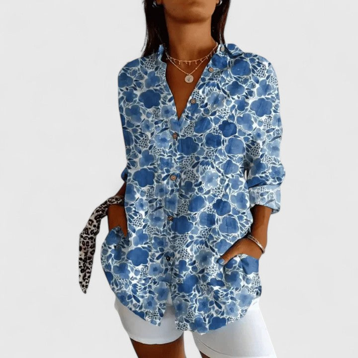 Katarine | Elegant Blomstret Bluse