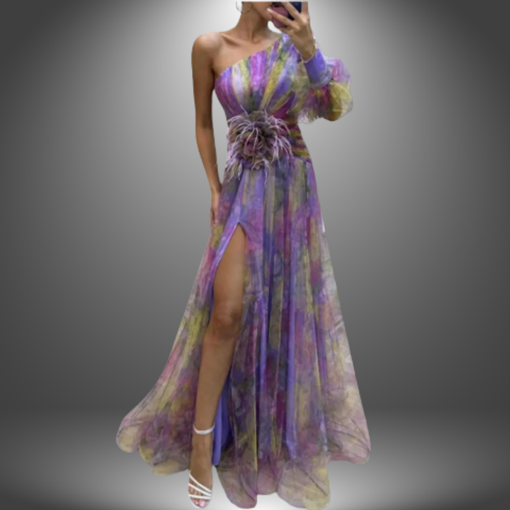 Addison | One-Shoulder Floral Maxi Dress