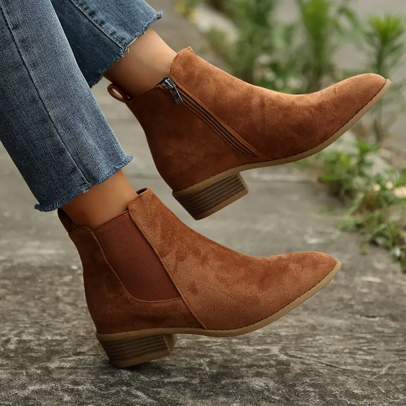 Bottines Chelsea pour homme en daim, faciles à enfiler, coupe confortable, durables, décontractées ou habillées