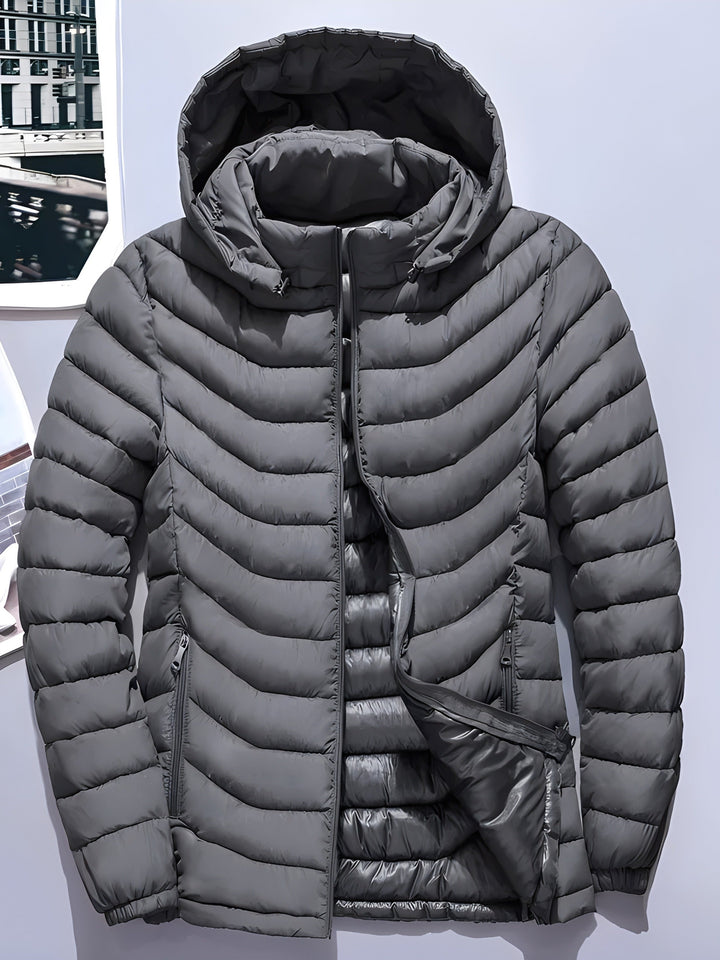 Thaddeus | Dependable Quilted Puffer Jacket with Removable Hood and Zippered Pockets
