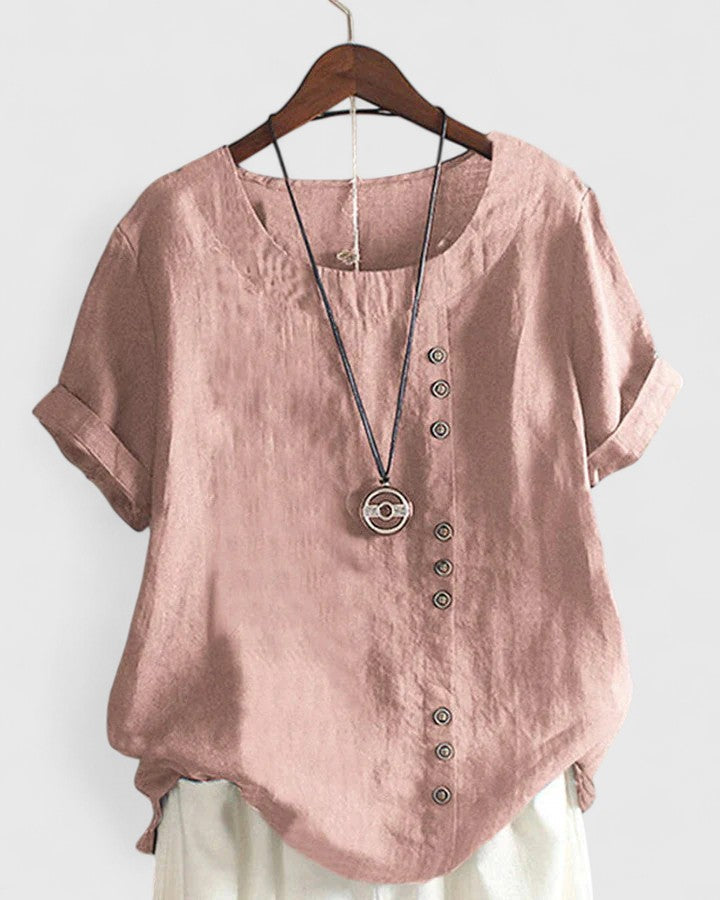 Elisavie | Bequeme Bluse mit kurzen Ärmeln