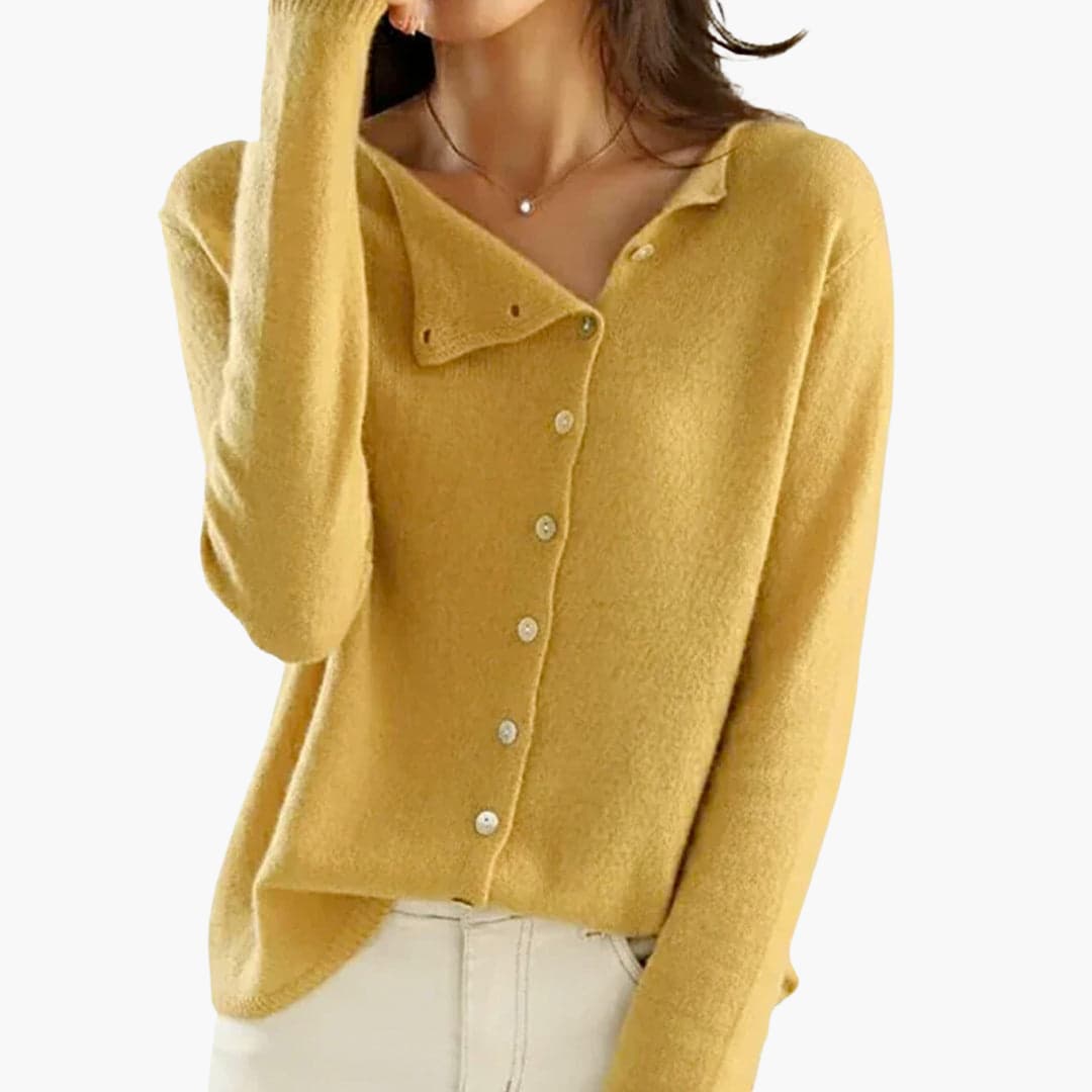 Marilyn | Raffinato cardigan a maniche lunghe con bottoni e vestibilità aderente