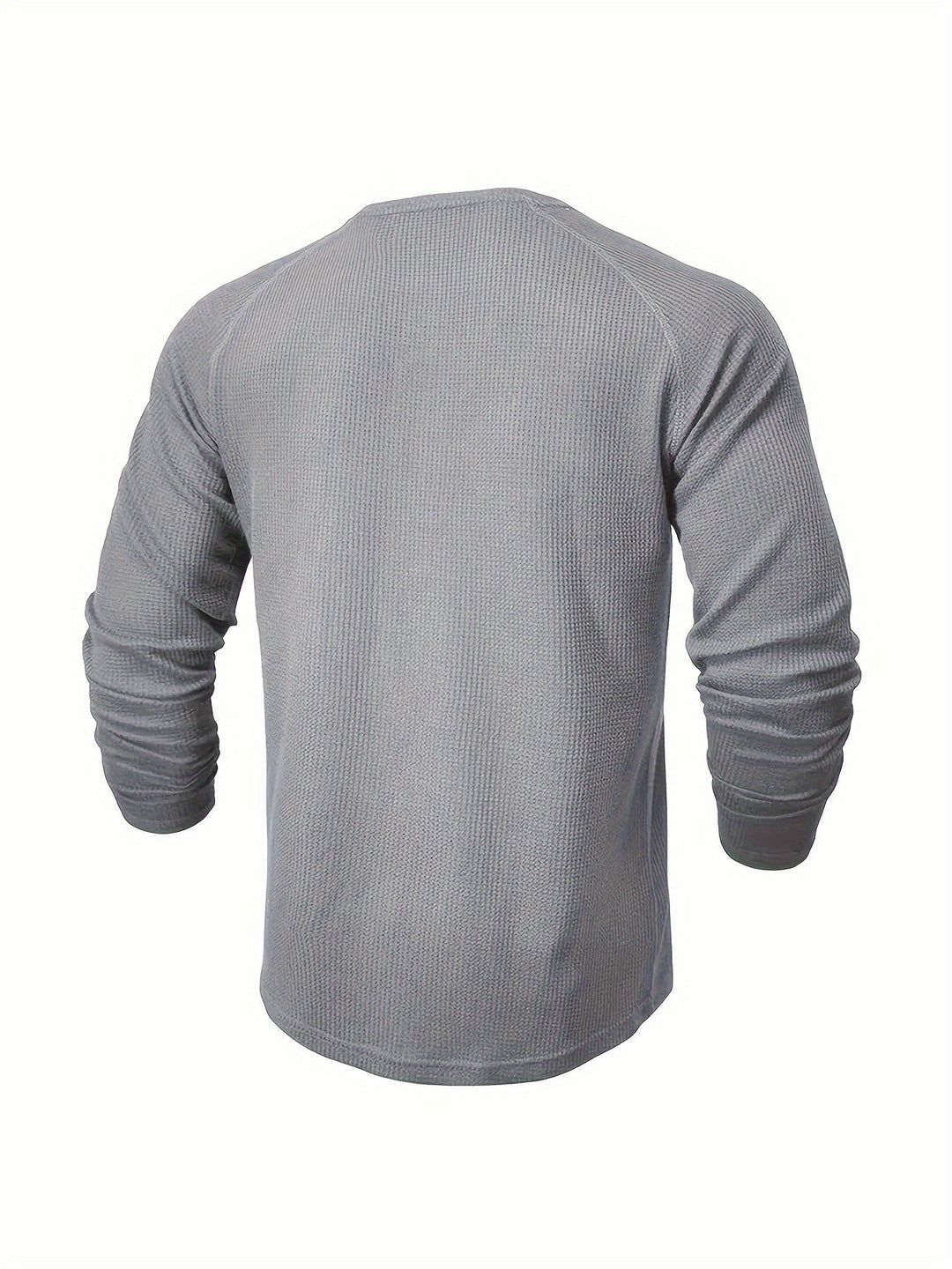 Callum | Polished Long Sleeve Henley Shirt with Button Placket and Tailored Fit