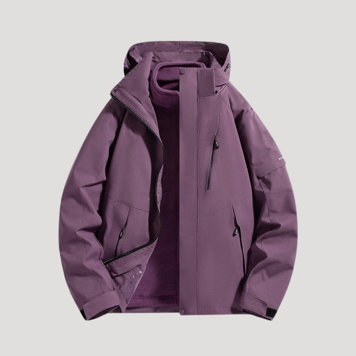 Veste coupe-vent imperméable à capuche pour femme, vêtement d’extérieur utilitaire