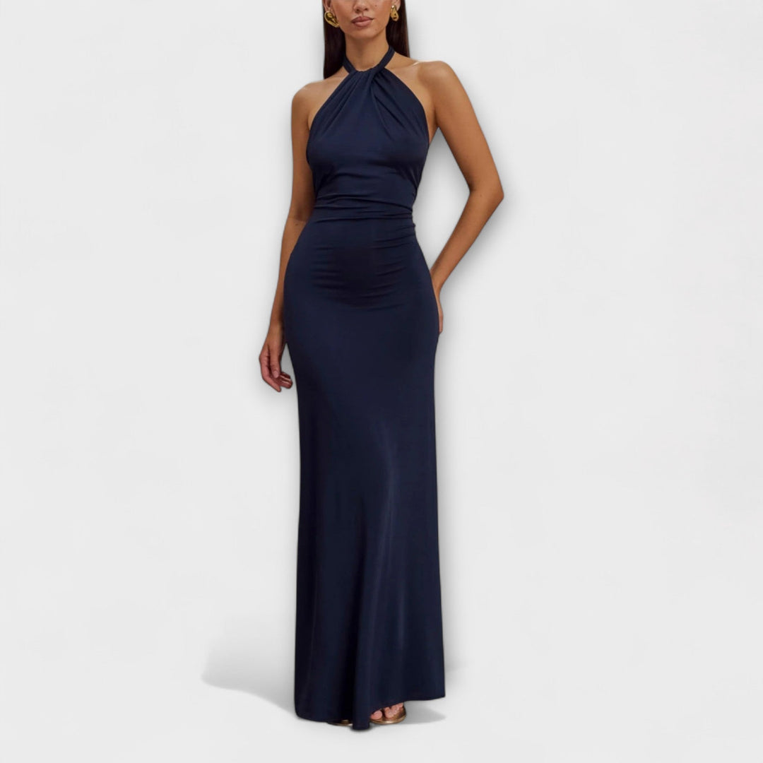 Lagoon - Robe maxi dos nu en tissu fluide