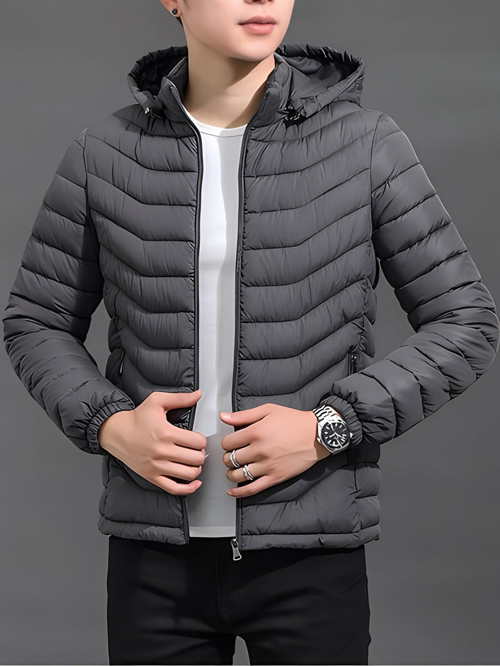 Thaddeus | Dependable Quilted Puffer Jacket with Removable Hood and Zippered Pockets