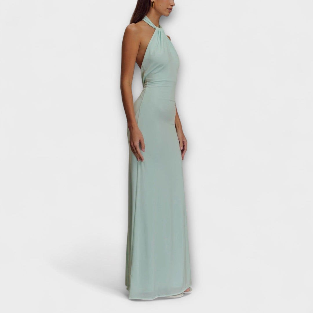Lagoon - Robe maxi dos nu en tissu fluide