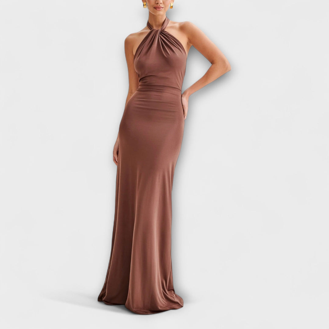 Lagoon - Robe maxi dos nu en tissu fluide