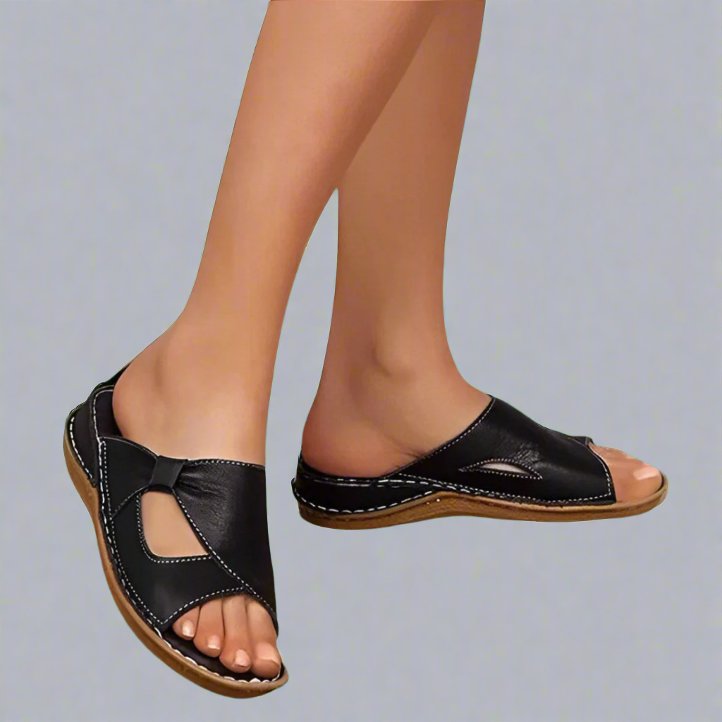 Yvonne | Sandalias ortopédicas hechas de cuero premium