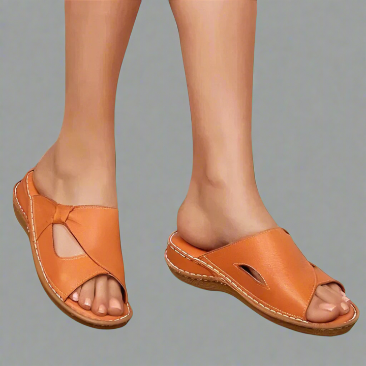 Yvonne | Sandalias ortopédicas hechas de cuero premium