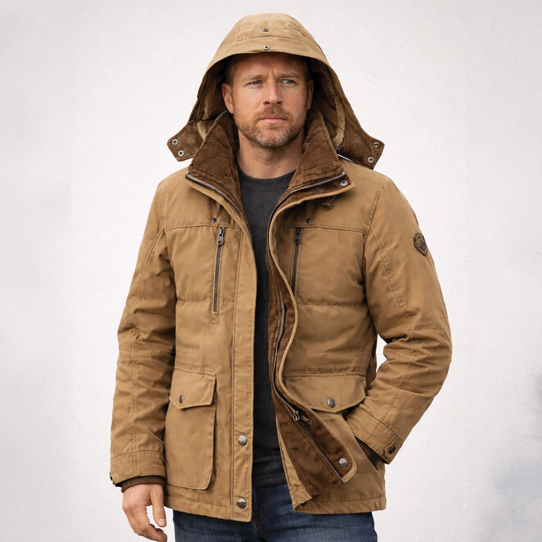 Colter | Sturdy Men’s Waterproof Fleece Lined Jacket with Detachable Hood