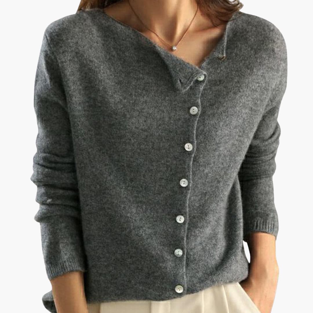 Marilyn | Raffinato cardigan a maniche lunghe con bottoni e vestibilità aderente