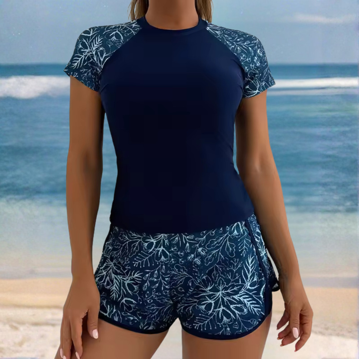 Set Bikini Due Pezzi con Maniche Corte Valorizzante
