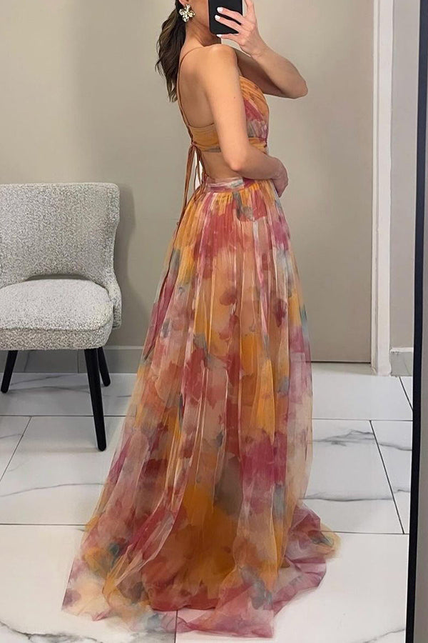 Dorte | Blumen-Maxikleid