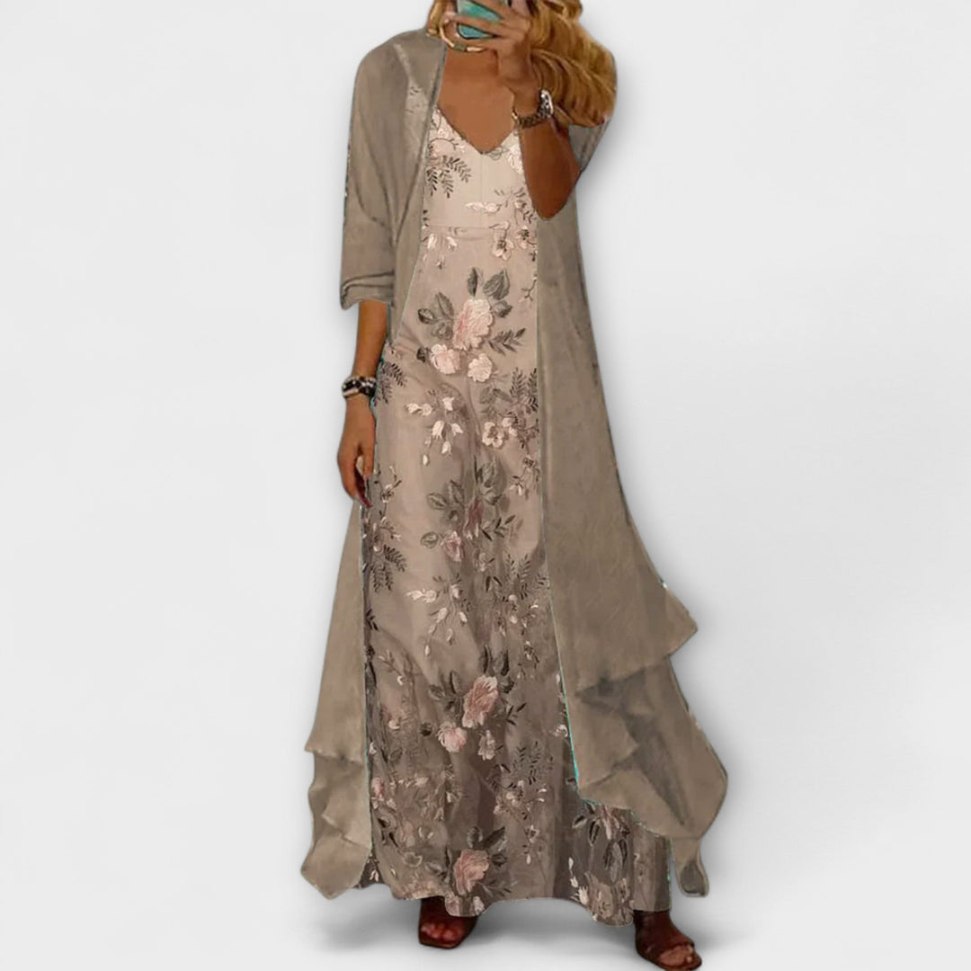Mara - Abito Maxi con Giacca (Completo 2 Pezzi)