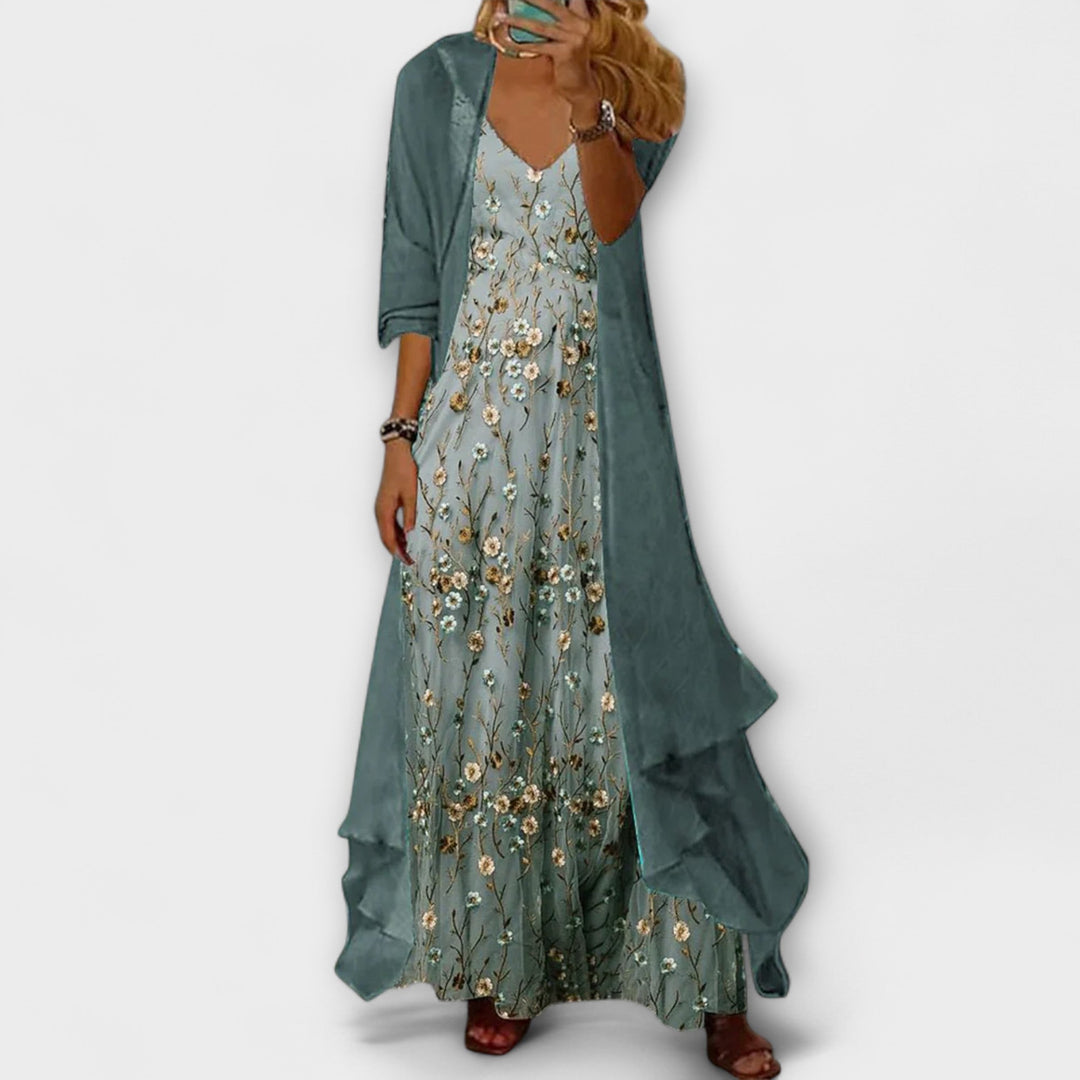 Mara - Abito Maxi con Giacca (Completo 2 Pezzi)
