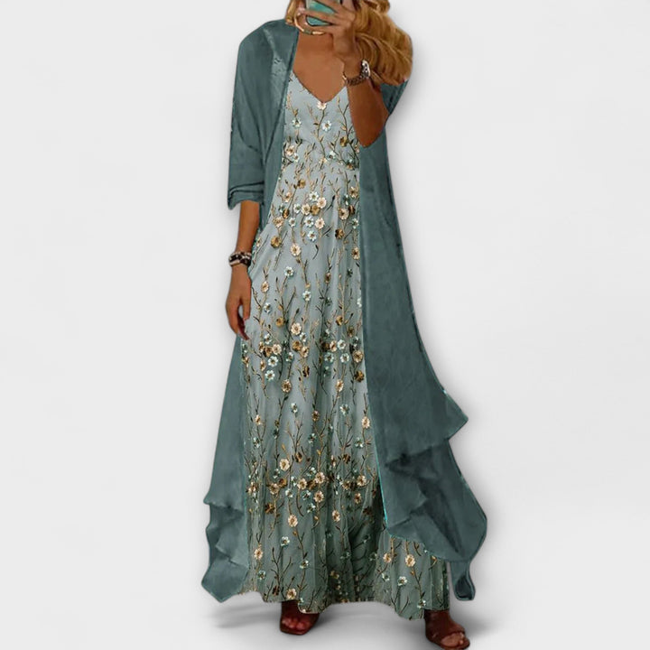 Mara - Abito Maxi con Giacca (Completo 2 Pezzi)
