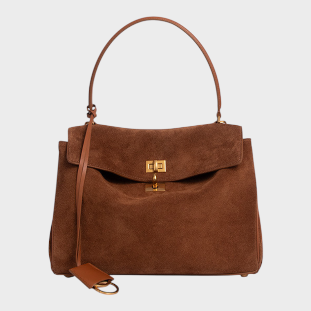 Amandine | Bolsa de ombro com estrutura suave, aba magnética e alça ajustável