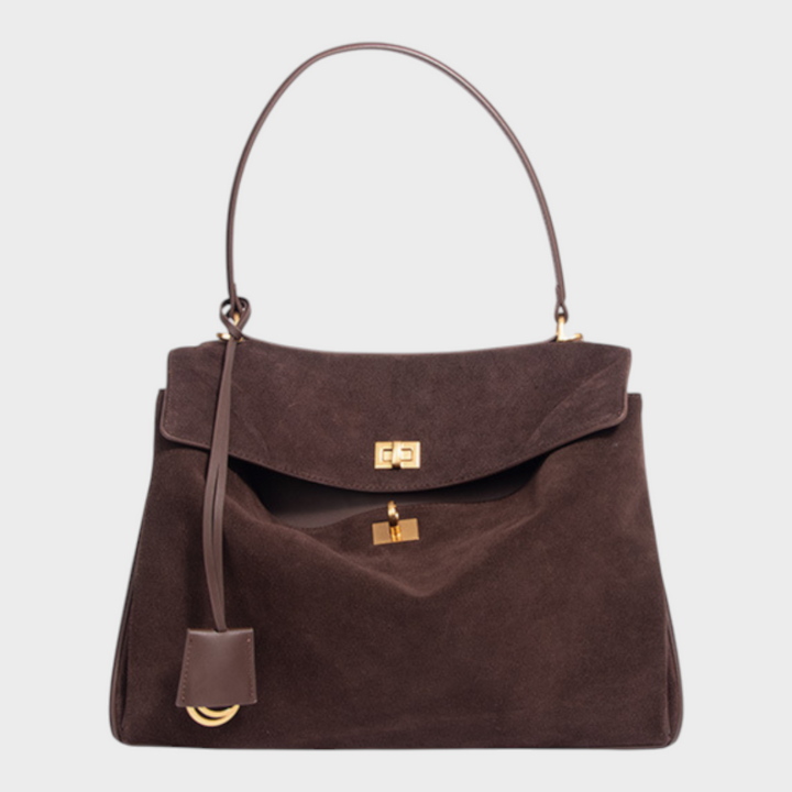 Amandine | Bolsa de ombro com estrutura suave, aba magnética e alça ajustável