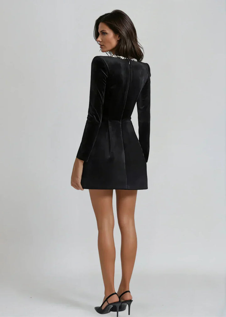 Willow™ | Vestido Mini de Veludo