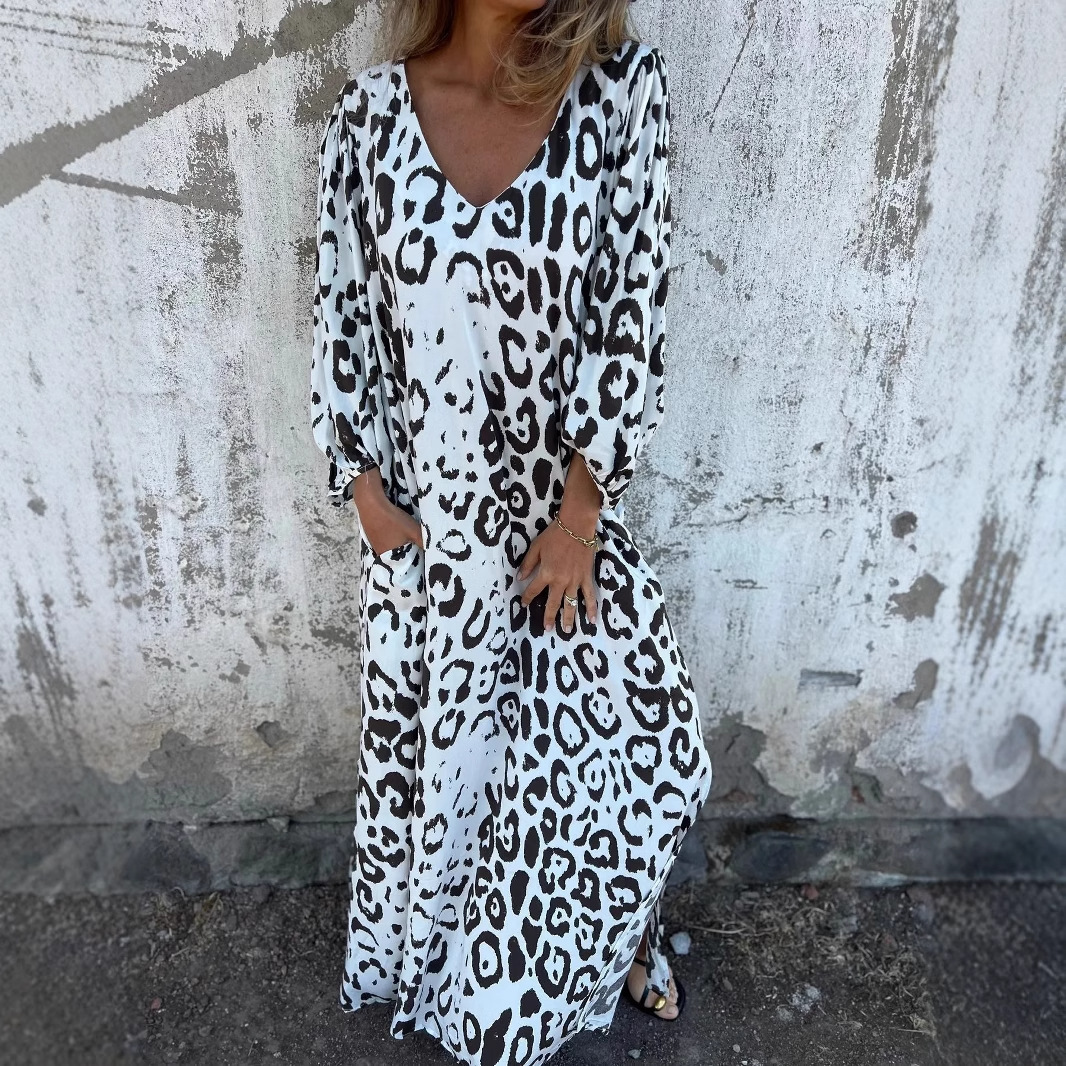 Denise | Vestido com Estampa de Onça